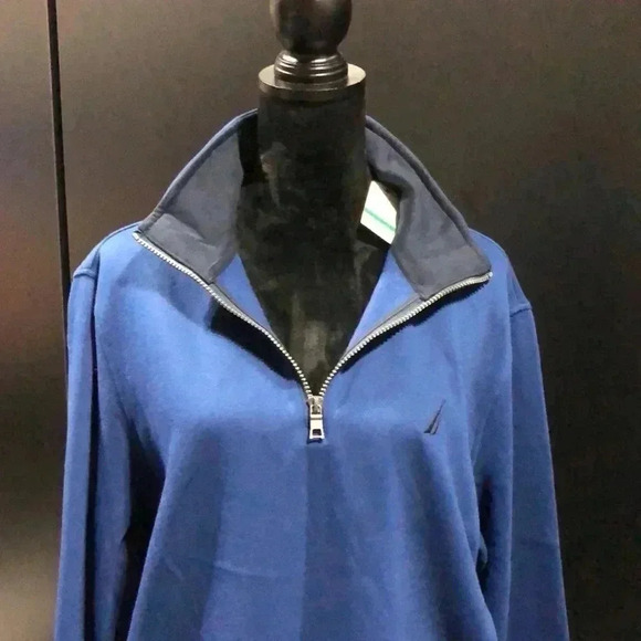 Nautica Pullover 1/4 zip,high neck,light fleece lined, lightweight warm,jacket - Picture 4 of 10